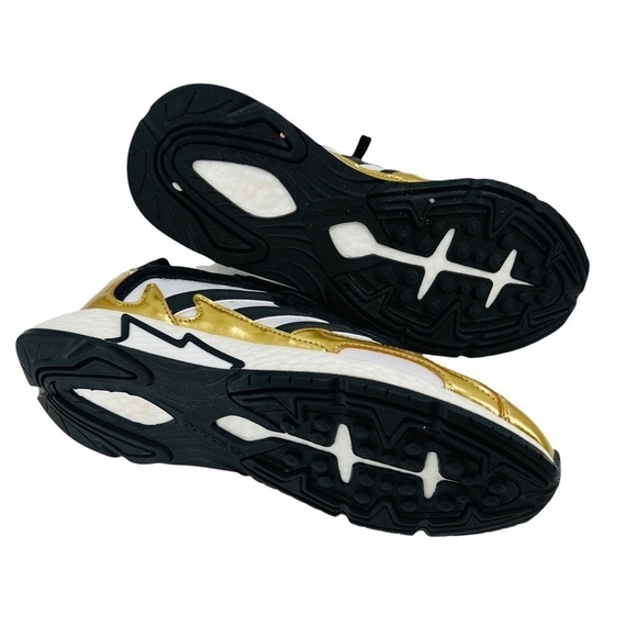 ADIDAS Tresc Run Black & Metallic Gold 90’s Inspired Design Sneakers Size 7M/8W - Picture 7 of 7